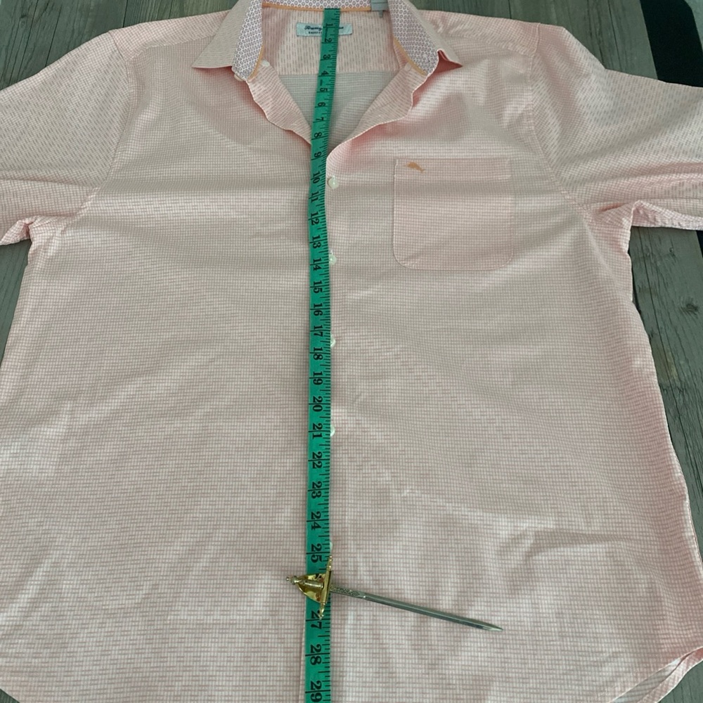 Tommy Bahama Mens Sarasota Stretch Button Shirt Ventura Coast Primrose Pink L - Picture 6 of 9